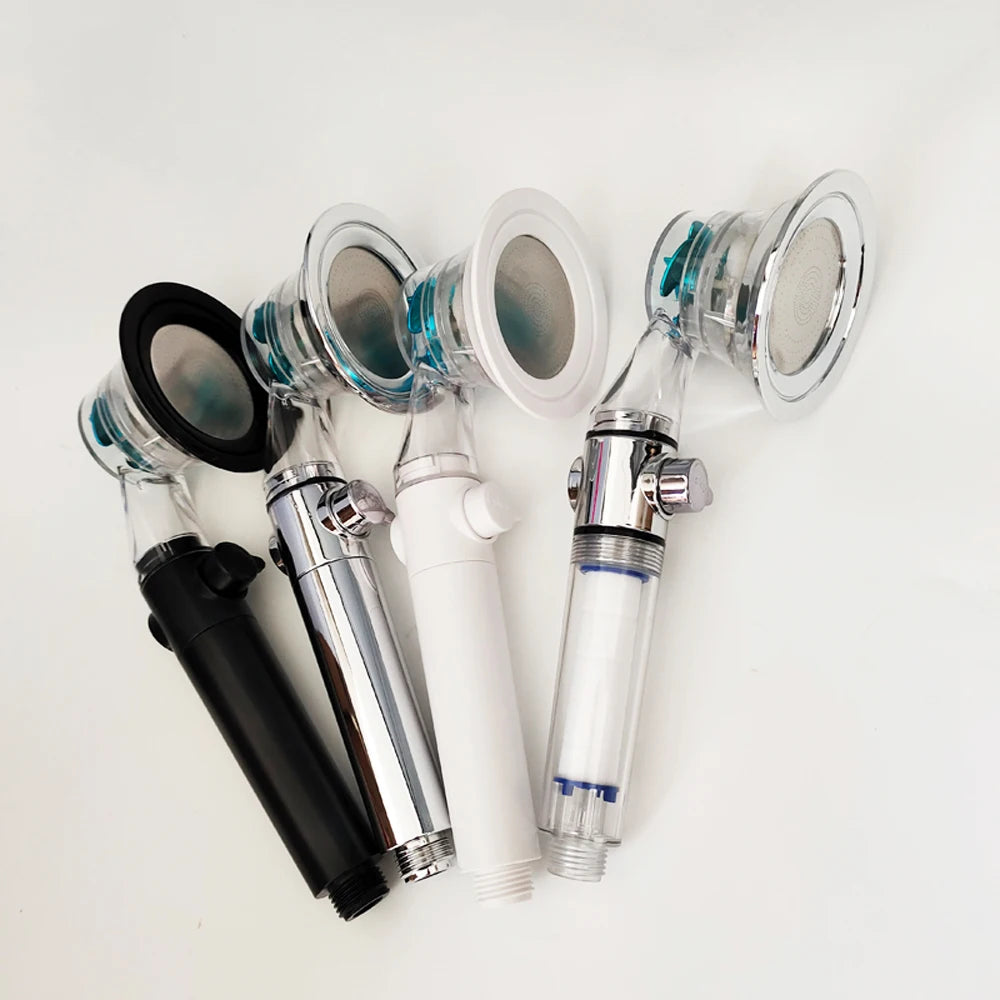 Turbo Shower Head with Filter – 3 Modes & Stop Button