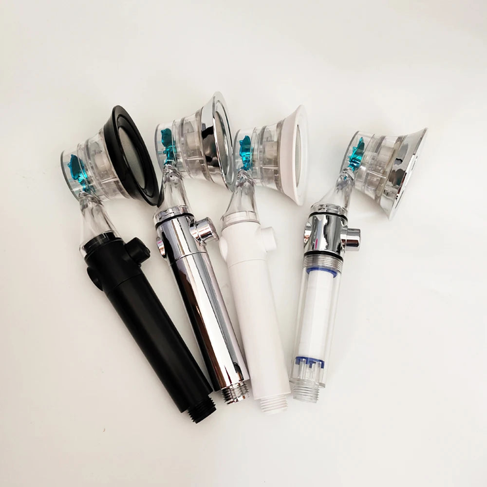 Turbo Shower Head with Filter – 3 Modes & Stop Button