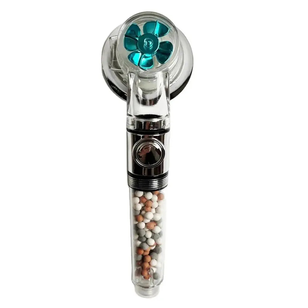 Turbo Shower Head with Filter – 3 Modes & Stop Button