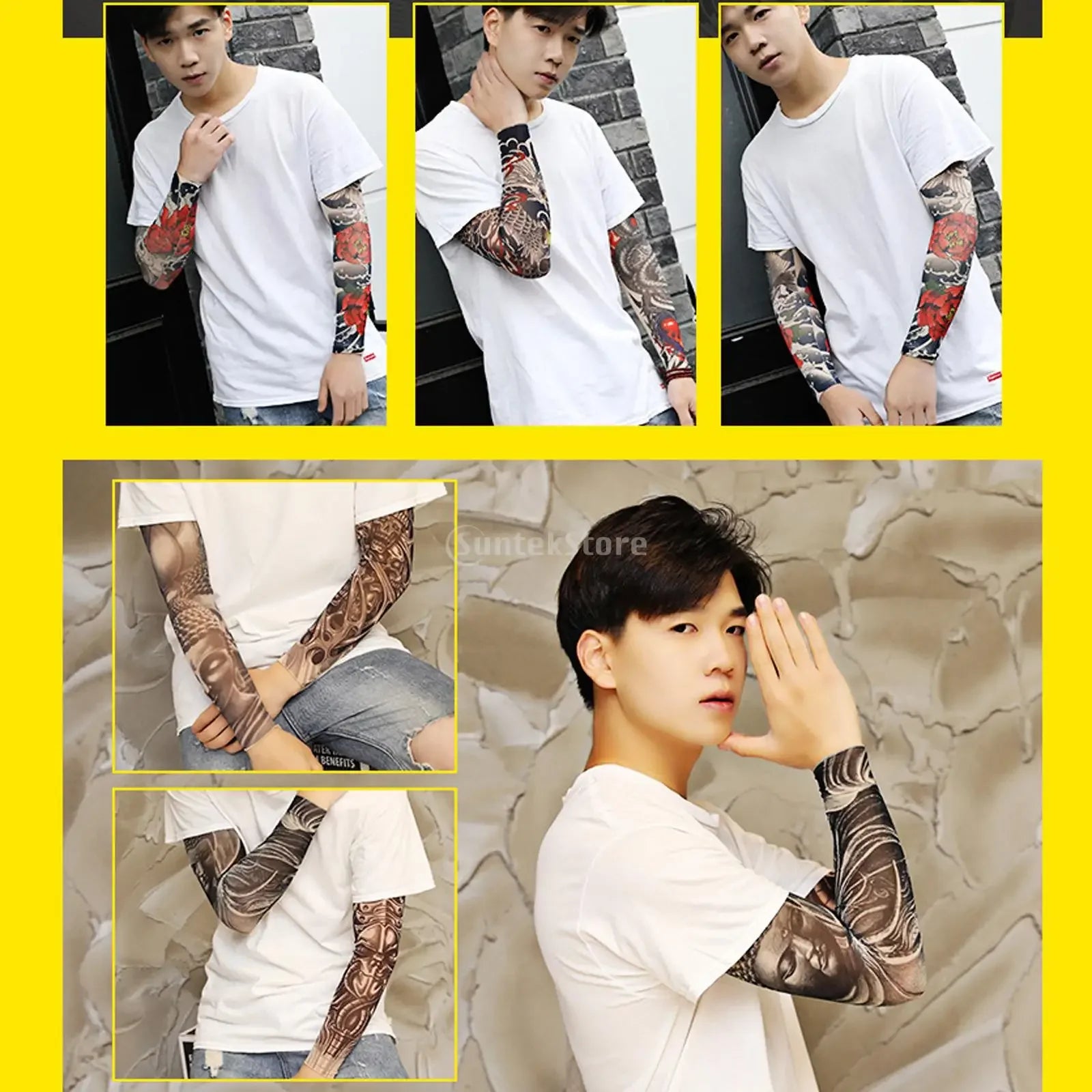 UV Protection Tattoo Arm Sleeves (Pair)