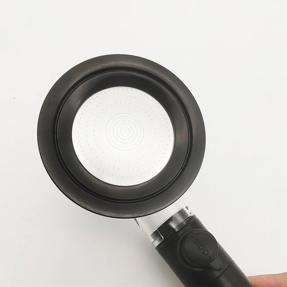 Turbo Shower Head with Filter – 3 Modes & Stop Button
