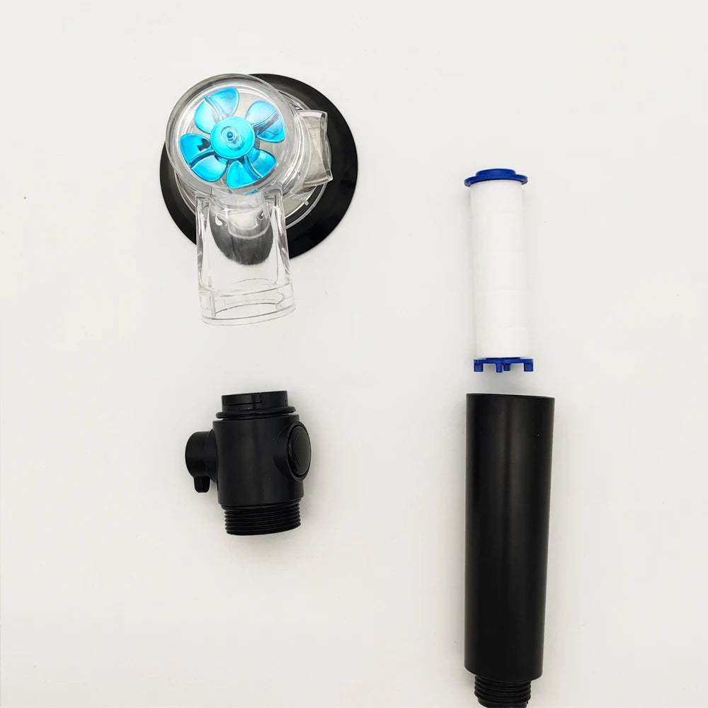 Turbo Shower Head with Filter – 3 Modes & Stop Button